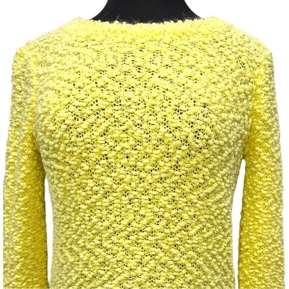 POL Yellow Boucle Pullover Crewneck Sweater Sz M - Picture 2 of 10